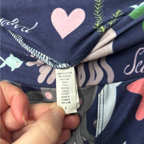 Fabulegs Navy Sea Life Print Leggings Women’s Small - Picture 2 of 5